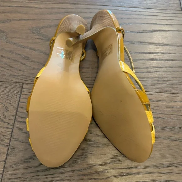 Bakers Yellow and Tan Heeled Sandal - Picture 6 of 6